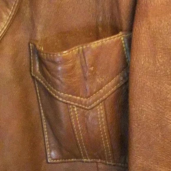 Men's Brown Leather Blazer by Angel Skin Leather by Grais